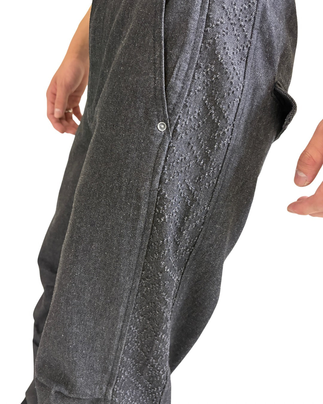 Nachiサイド切替膝タックデニムパンツ MEN