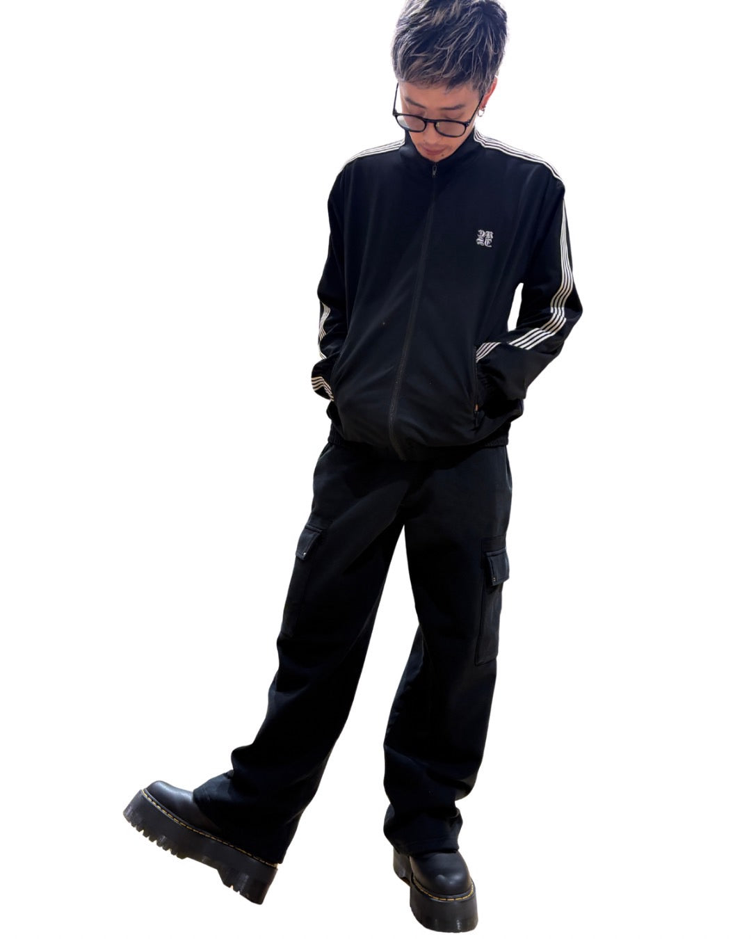 製品染カーゴコンビパンツ UNISEX