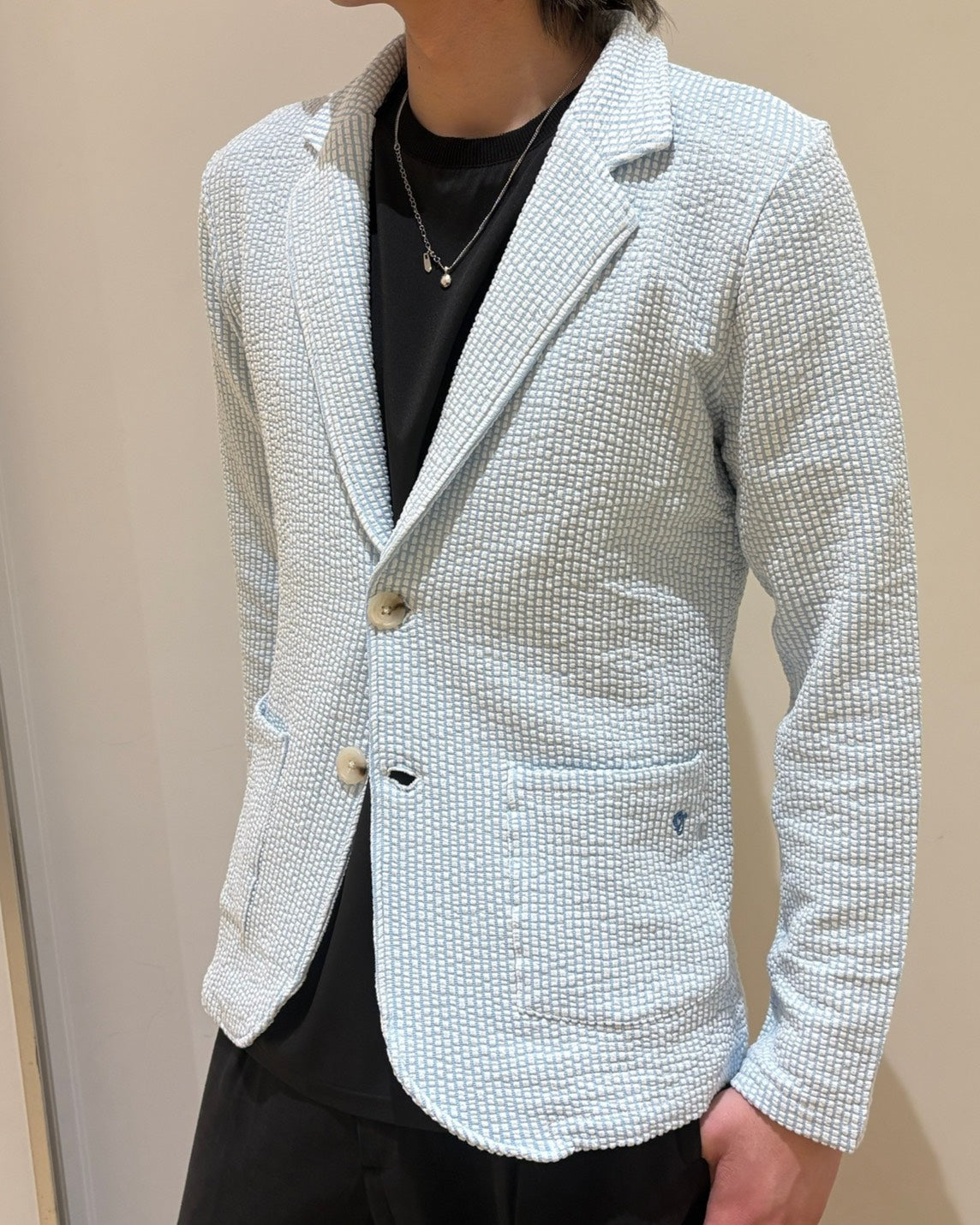 MEN 175cm オフ×サックス/サイズ2着用