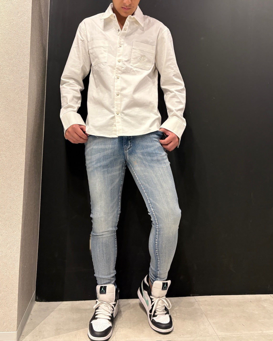 CKJS刺繍デニムSH UNISEX