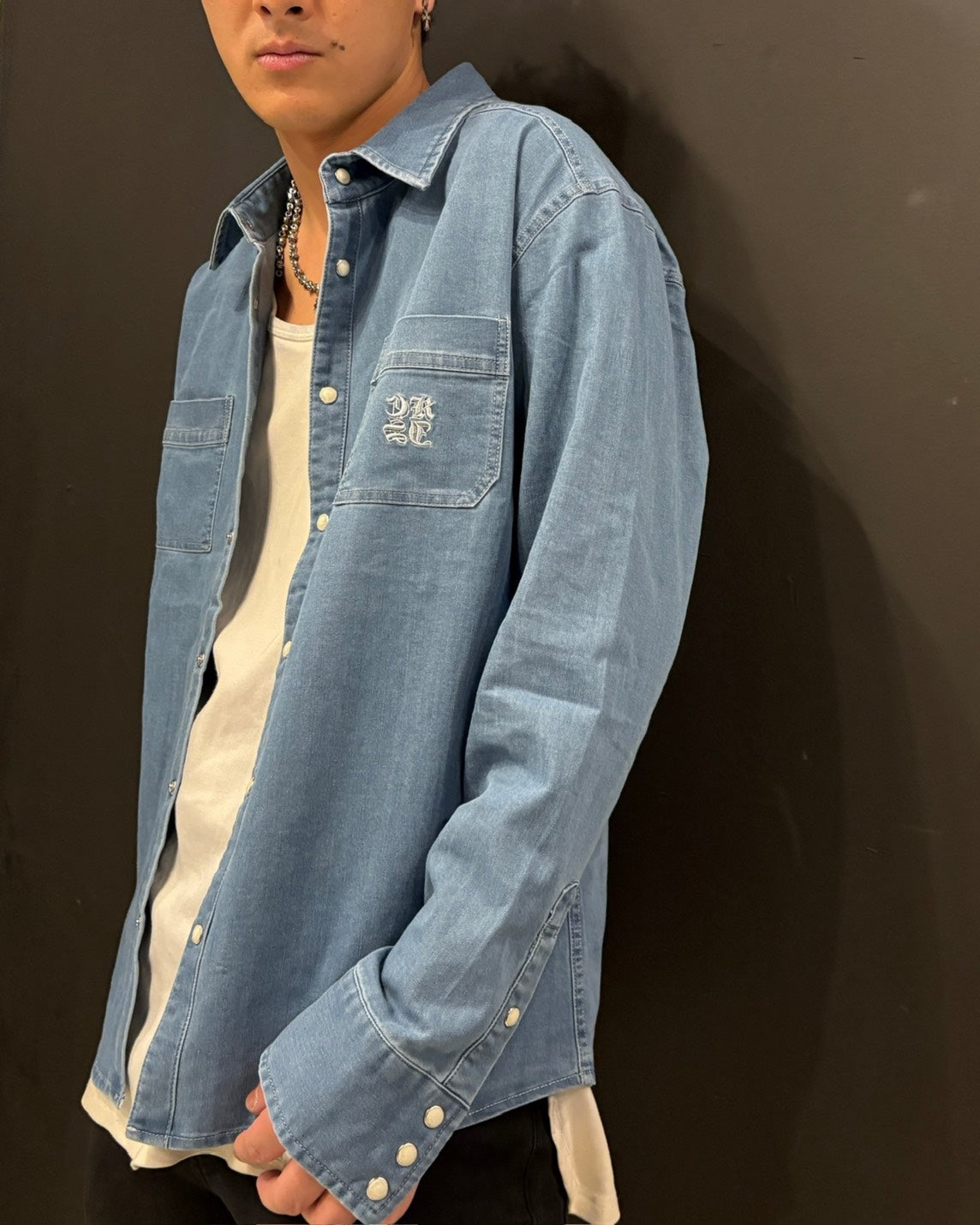 CKJS刺繍デニムSH UNISEX