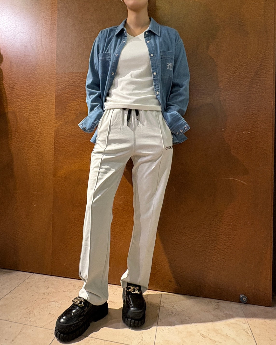 CKJS刺繍デニムSH UNISEX