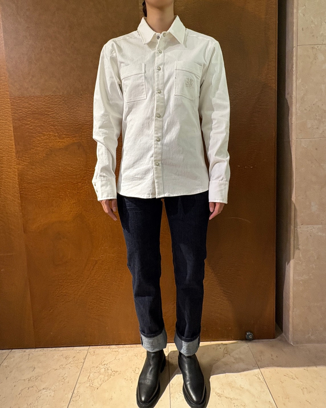 CKJS刺繍デニムSH UNISEX