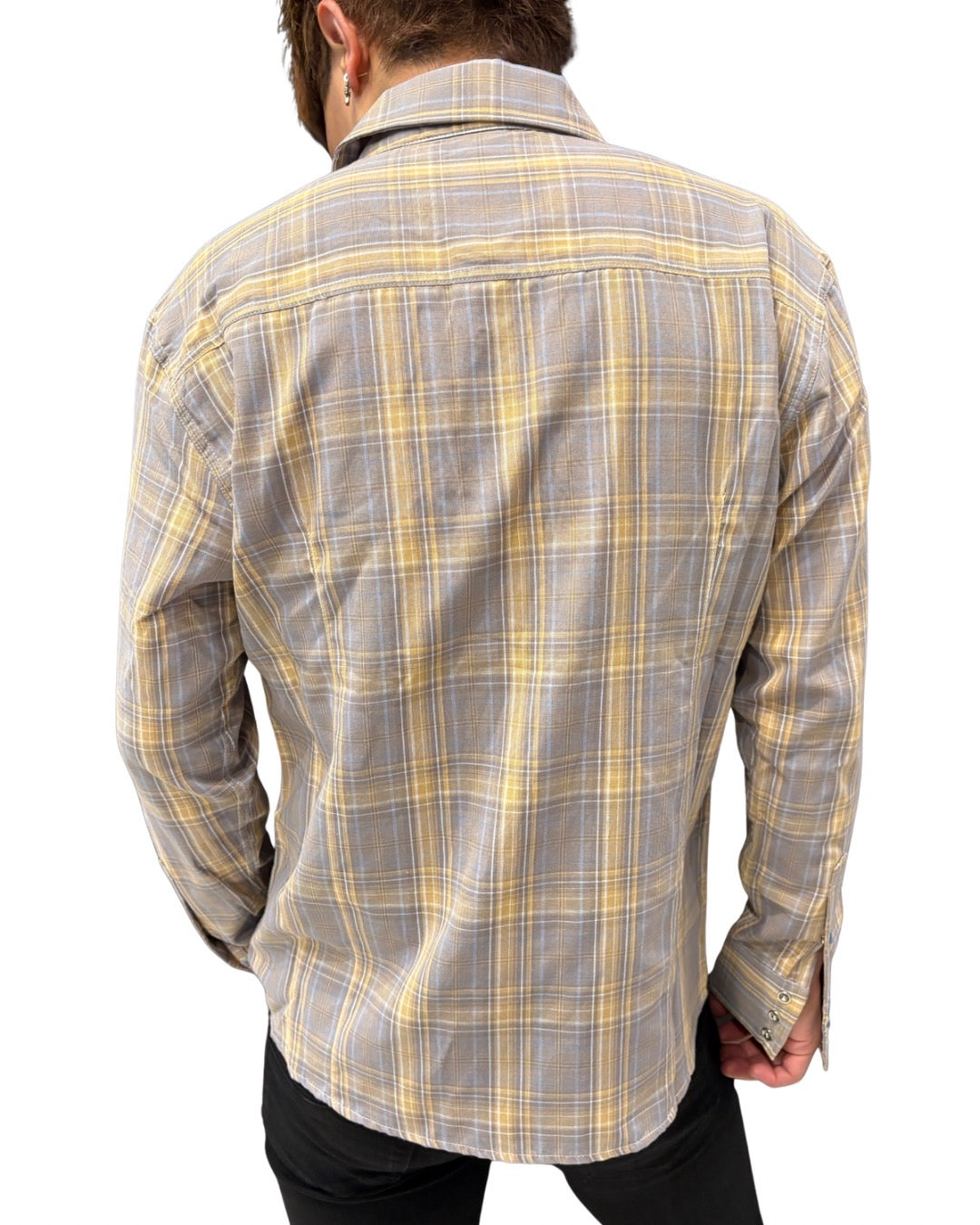 CKJS刺繍チェックシャツ UNISEX