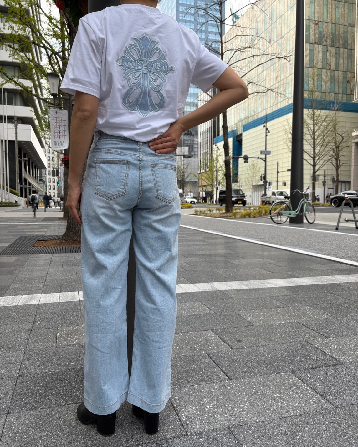 デニムクロス刺繡T UNISEX