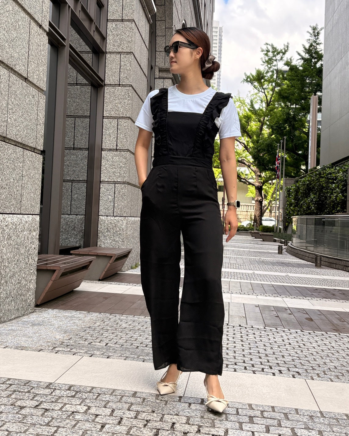 袖フリルオールインワン WOMEN