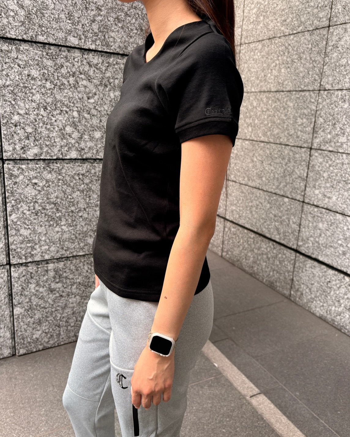 CJロゴフライス半Vネック WOMEN