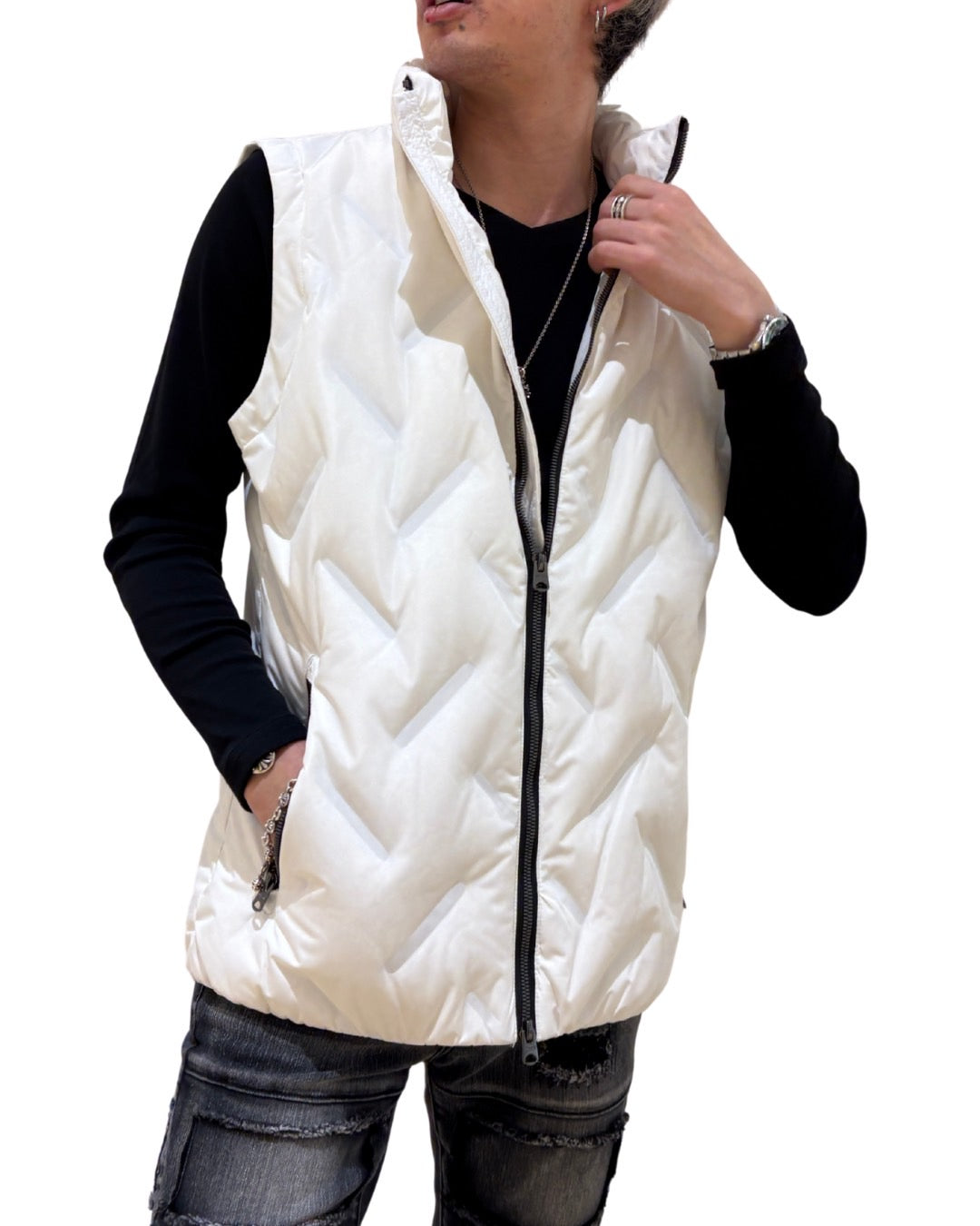 袖脱着ダウンジャケット UNISEX