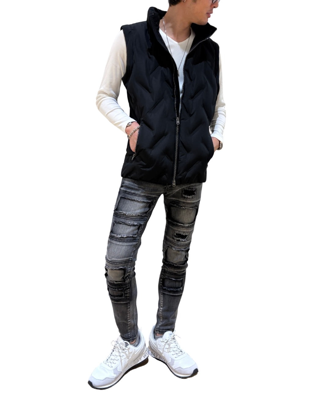 袖脱着ダウンジャケット UNISEX