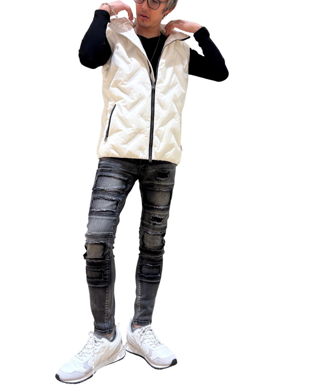 袖脱着ダウンジャケット UNISEX
