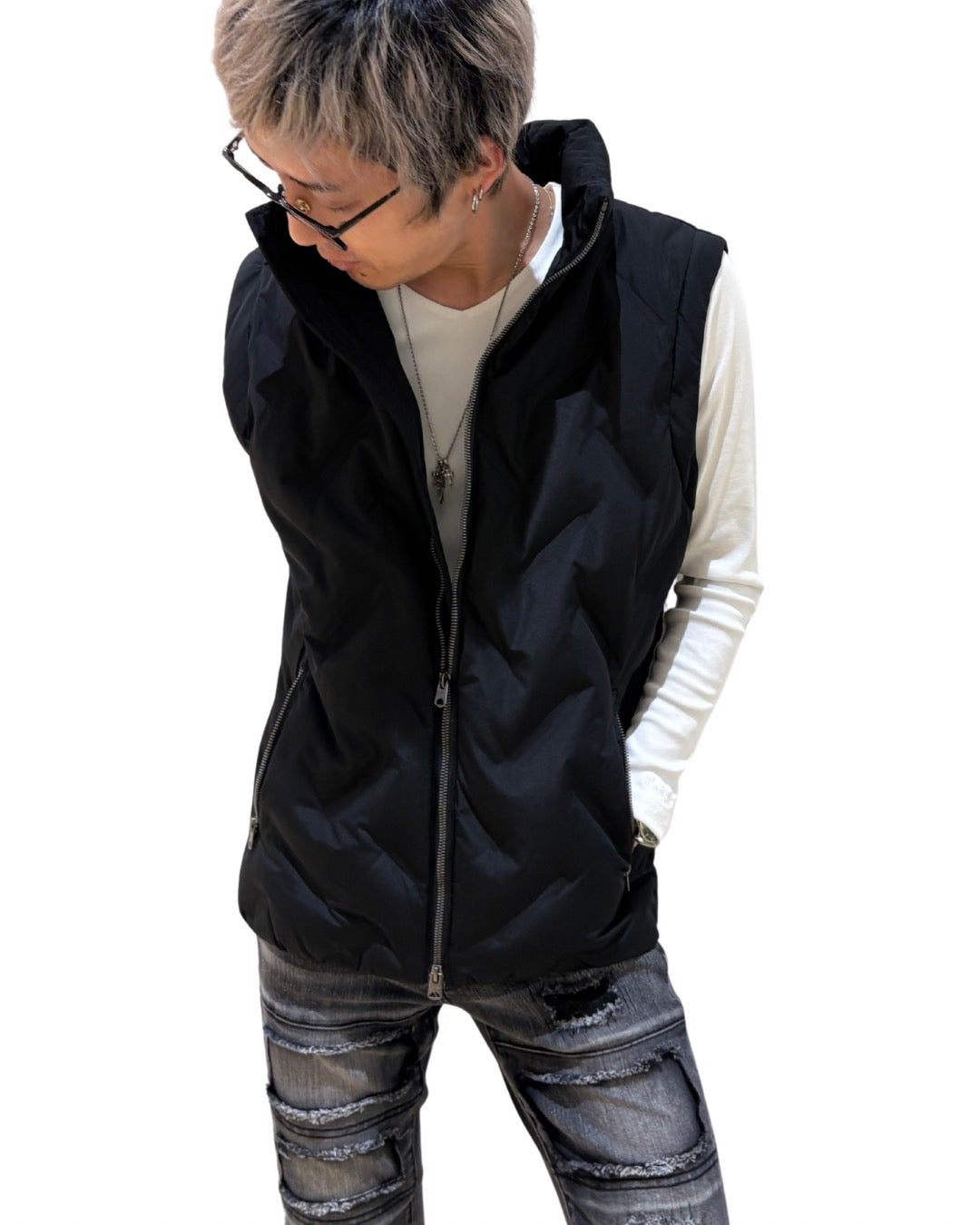 袖脱着ダウンジャケット UNISEX
